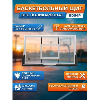 Баскетбольный щит с кольцом DFC BD54P - купить по специальной цене